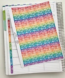 PP13 || 280 Custom Watercolor Plum Paper Teacher Planner Stickers