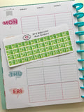 HP14 || 40 Watercolor Flag Week Number Stickers
