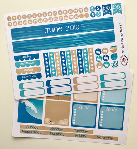 HP06 || June Beach Happy Planner Teacher Kit