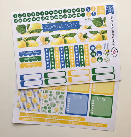 HP08 || August Lemons Happy Planner Teacher Kit