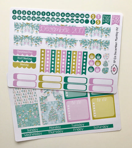 HP12 || December Garland Happy Planner Teacher Kit