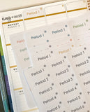 T162 || Custom Neutral Weekly Teacher Planner Header Stickers