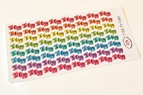 T156 || 64 Rainbow To Copy Stickers