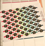 T38 || 240 Ribbon Watercolor Date Stickers for the 2018-2019 School Year
