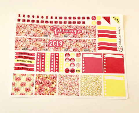 CP08 || February Floral Planner Classic Teacher Kit