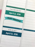 T66 || Ribbon Teacher Planner Sticker Set