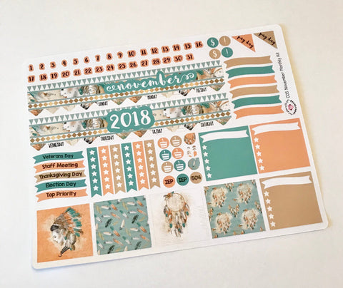 CP05 || November Native Happy Planner Classic Teacher Kit