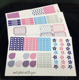H07 || Navy and Pink Weekly Planner Kit || For Horizontal Erin Condren Life Planners