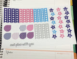 H07 || Navy and Pink Weekly Planner Kit || For Horizontal Erin Condren Life Planners