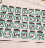 S15 || 52 Week Savings Challenge Stickers