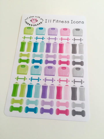 I11 || 60 Fitness Stickers