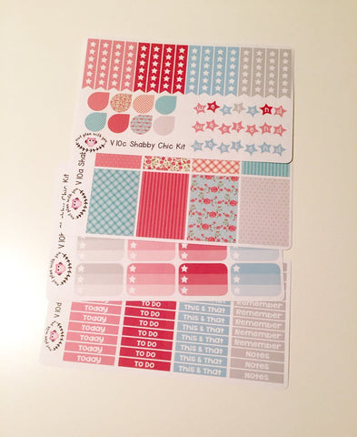 V10 || Shabby Chic Vertical Planner Kit