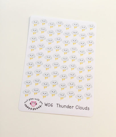 W06 || 72 Thunderstorm Weather Tracking Stickers