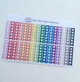 B06 || 32 Glitter Heart Checklist Stickers
