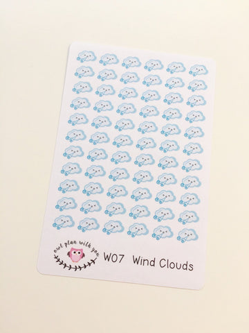 W07 || 66 Wind Weather Tracking Stickers