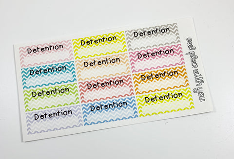T05 || 12 Chevron Detention Meeting Stickers