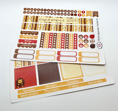 HP09 || September Woodland Happy Planner Teacher Kit
