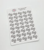 A27 || Hand-Lettered 609 Reports Due Stickers