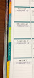 T176 || 240 Grey Date Strip Stickers for the 2024-2025 School Year