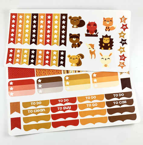 V12 || Woodland Creatures Planner Kit || For Vertical Erin Condren Life Planners