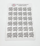 A22 || Hand-Lettered Suspected Disability Meeting Stickers