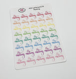 A06 || Hand-Lettered ETR Meeting Stickers