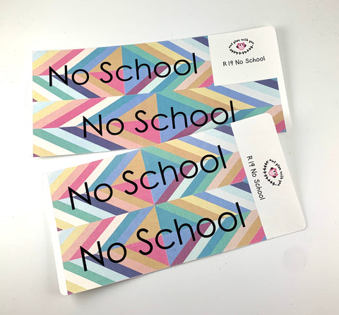 R19 || Retro No School Full Day Stickers