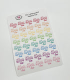 A27 || Hand-Lettered 609 Reports Due Stickers