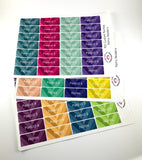 R01 || Custom Retro Weekly Teacher Planner Header Stickers