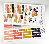 H06 || Mod Flowers Weekly Planner Kit || For Horizontal Erin Condren Life Planners