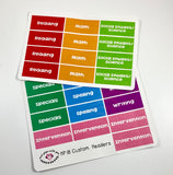 HP18 || 28 Custom Happy Planner Header Stickers