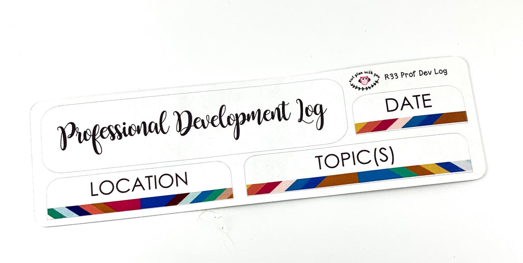 Simbles For Development Log R33 || Retro Professional Development Log Stickers – OwlPlanWithYou