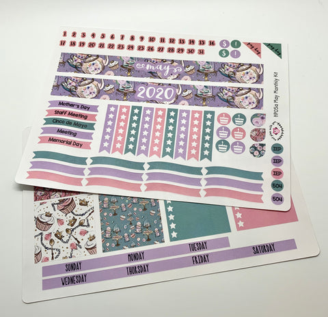 HP05 || May Tea Party Happy Planner Teacher Kit