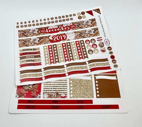 HP12 || December Gingerbread Happy Planner Teacher Kit