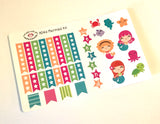 H04 || Mermaid Weekly Planner Kit || For Horizontal Erin Condren Life Planners